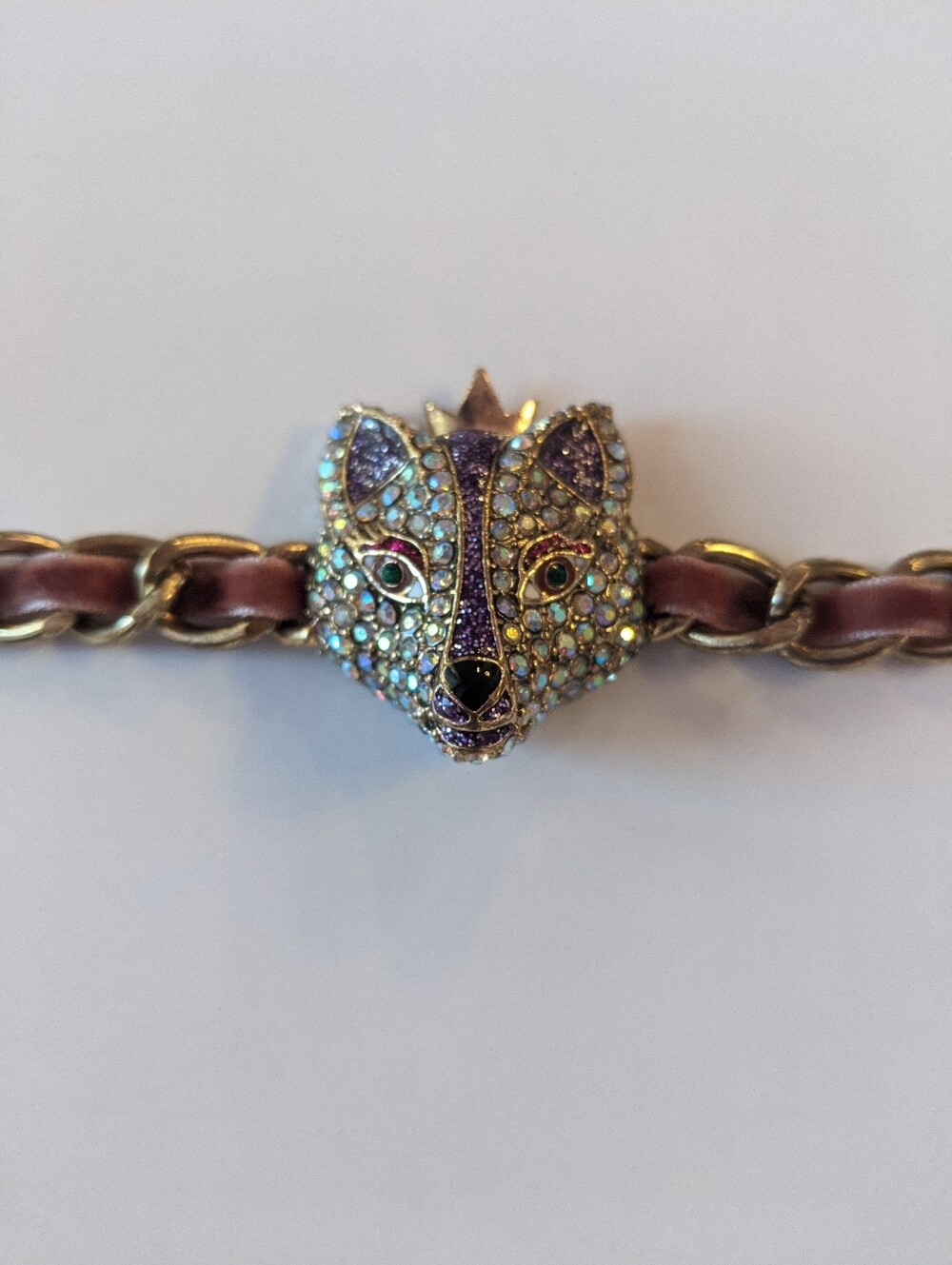 Betsey Johnson Fox Head Bracelet Purple